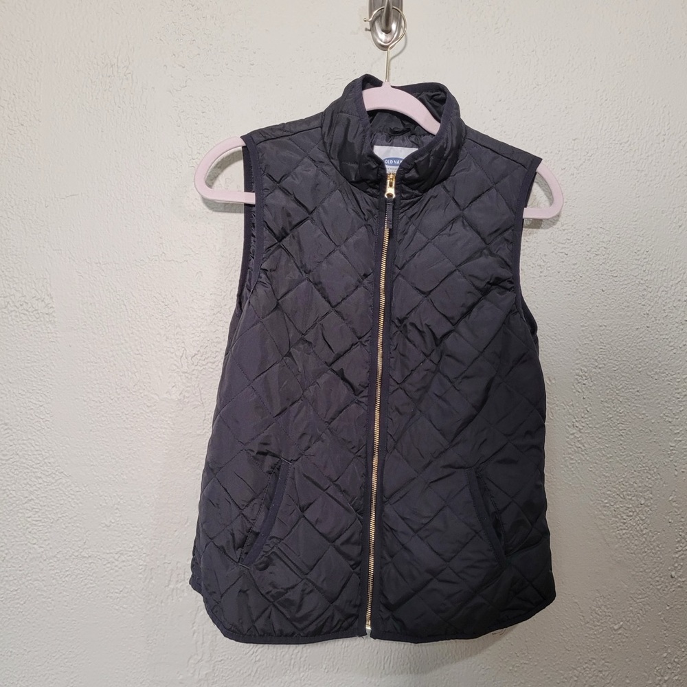 Old Navy Black Quilted Vest